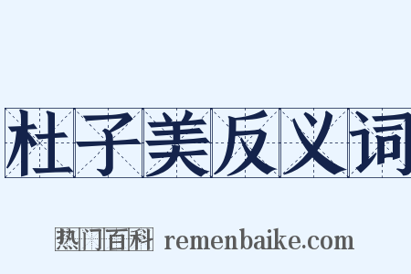 杜子美反义词是什么意思的图片
